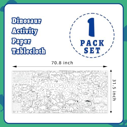 Dinosaur Coloring Poster & Table Cover - 71" x 31.5"