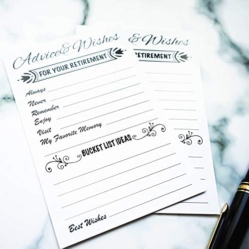 RXBC2011 Advice and wishes Card for retirement party Happy Retiree Celebration Gift Sharing Well Wishes And Memories happy retirement wishes Card Pack of 50 (white)