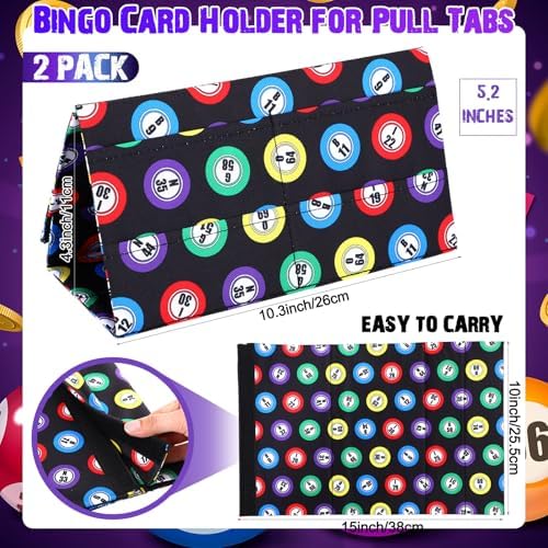 Eersida 2 Pack 2 Pack Bingo Card Holder Pull Tab Holder Card, Classic Style