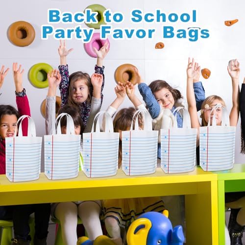 Hosuly 24 Pcs Back to School Gift Bags Notebook Tote Bags Bulk