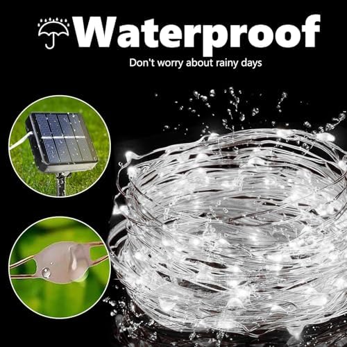 Joomer Solar Fairy Lights, 4Pack Total 104FT 320LED String Lights, White