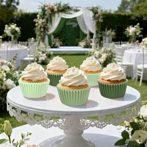 Whaline 300Pcs Sage Green Cupcake Liners Paper Baking Cups Gradient Color Standard Muffin Cupcake Wrappers for Tea Party Wedding Bridal Baby Shower Birthday Party Supplies