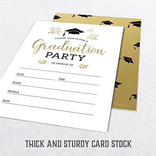 Hat Acrobat 2026 Graduation Party Invitations with Envelopes Graduation Party Announcement Cards for High School or College, 25 Pack (25)