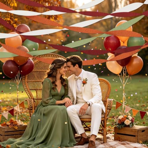 Fall Party Decorations 8 Pcs Crepe Paper Streamers Party Decorations