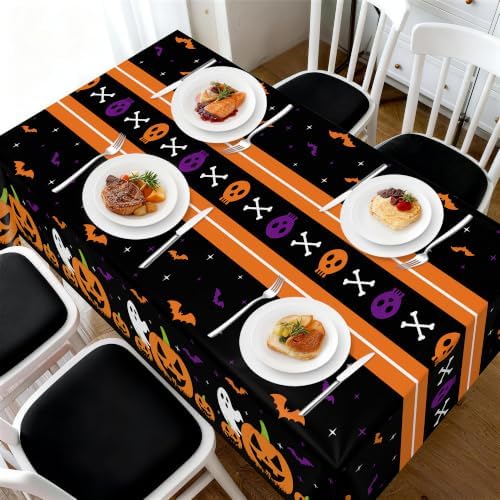 Childom 3 Pack Halloween Tablecloth for Rectangle Table,Halloween Decor