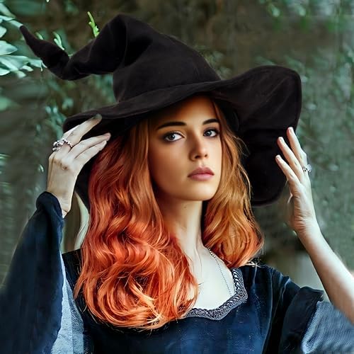 Ibeauti Wizard Hat for Adult Halloween Costume Witch Hat Cosplay Accessory