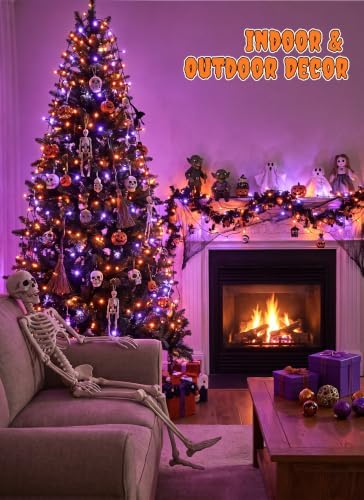 Minetom 200 LED Halloween String Lights 66FT Outdoor Halloween Lights