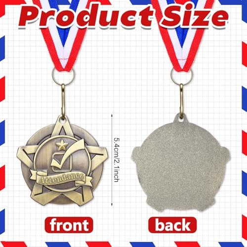Quelay 30 Pcs 2 Inches Award Medals Bulk Medals Bulk with Neck Ribbons Metal Trophy Award Prize Gift for Tournaments, Competitions, Party, Kids and Adults