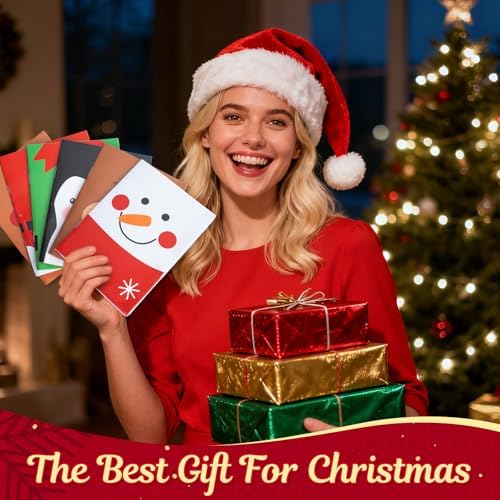 6 Set/30 Slots Christmas Gift Card Booklet with Envelopes