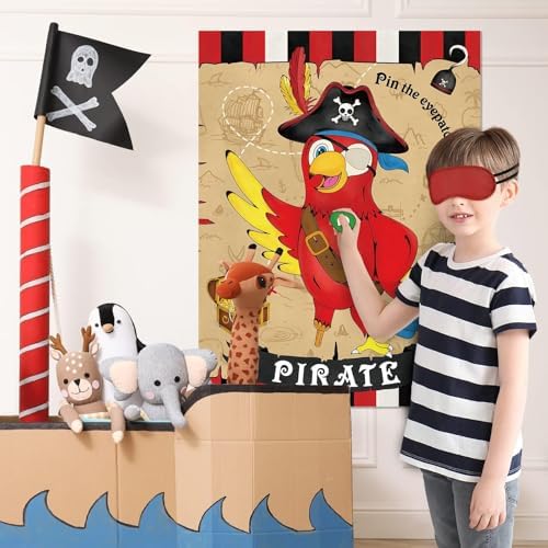 WERNNSAI Pirate Party Game for Kids Boys Pirate Party Decorations