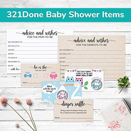321Done Advice for the Mom to Be Cards, 4x6, Set of 50, Tan