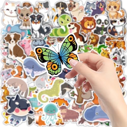 Stickers for Kids - 100 PCS Cute Animal Stickers | Water Bottle Scrapbook Stickers Toys Games Crafts for Kids Toddlers-Activities Party Supplies Favors Teacher Prizes Rewards Gifts for Teens Classroom