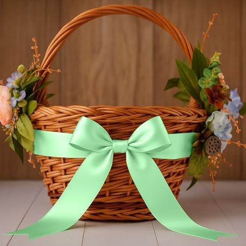 30 Yards 1 1/2 in Apple Green Ribbon for Easter Christmas Gift Wrapping
