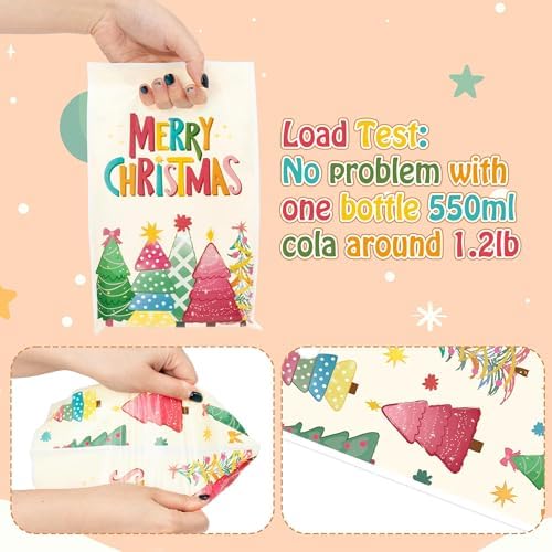 Haooryx Merry Charistmas Tree Party Favor Bag Xmas Gift Wrapping Decoration