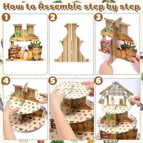 Locally Grown Cupcake Stand - 3 Tiered Baby Shower Party Decoration