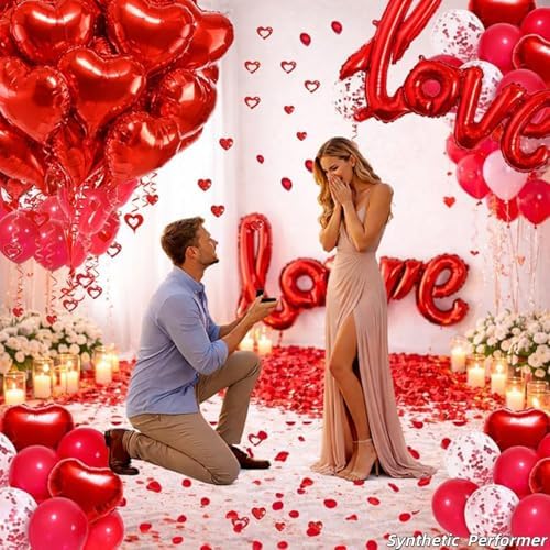 Red Heart Balloon Decoration Kit