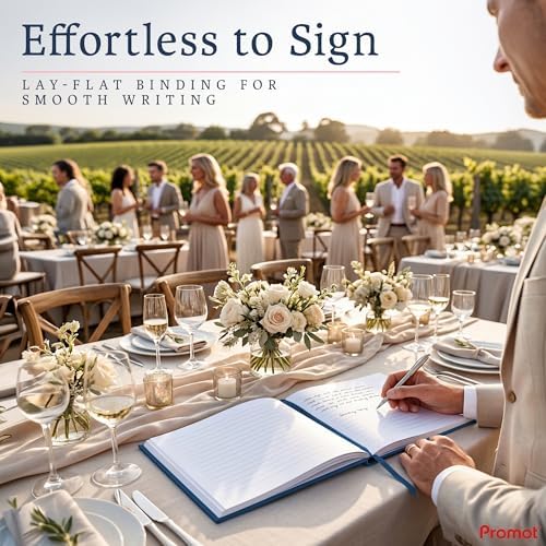 Promot Personalized Guestbook (Sapphire Blue) - 110 Lined Pages