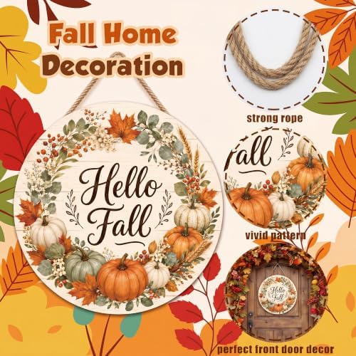 Fall Decorations for Home - Hello Fall Wreaths for Front Door