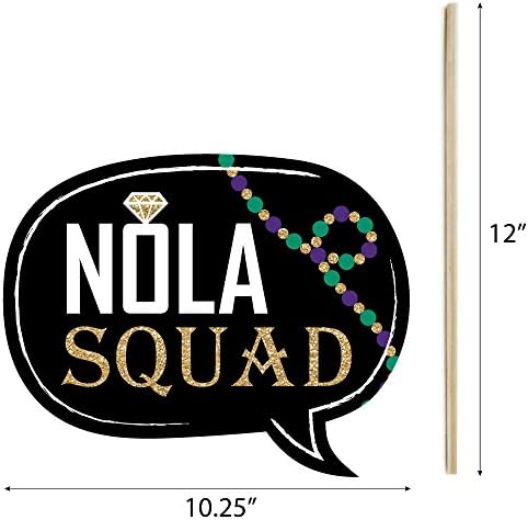 Nola Bridal Shower Photo Booth Prop Kit, DIY Cardstock Props - 20pc