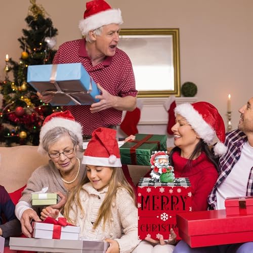 Merry Christmas Party Gifts, Xmas Party Decorations, Santa Money Box with Pull Out Card, Xmas Money Box, Santa Cash Pull Box Gifts for Boys & Girls