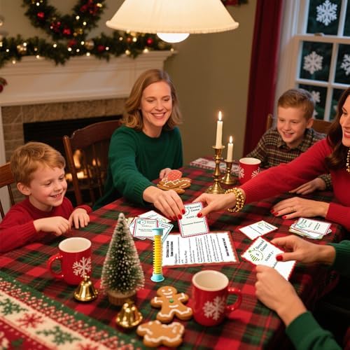 Christmas 5-Second Game, 108 Question Cards with 5-Second Hourglass