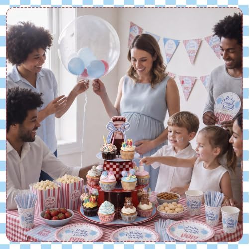 Willinglong 1 Pcs Shes Ready to Pop 3 Tier Cupcake Stand