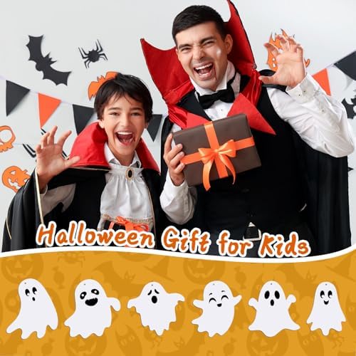 JULMELON 36 Pcs Halloween Scratch Off Cards, Ghost Rainbow Scratch Art Kit