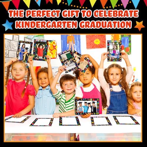 AmazingSpark 50 Pack Paper Picture Frames 4x6, Kindergarten Cards