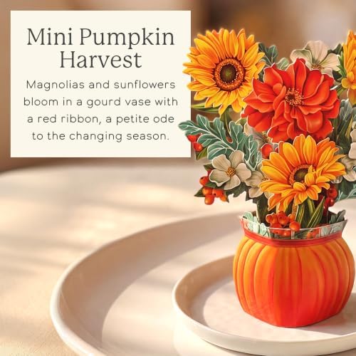 Freshcut Paper Mini Pumpkin Harvest 5.5" Pop Up Card