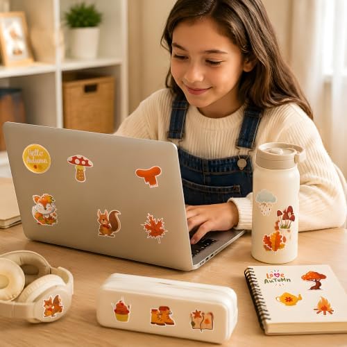 Fall Stickers - 100 PCS Thanksgiving Stickers for Kids