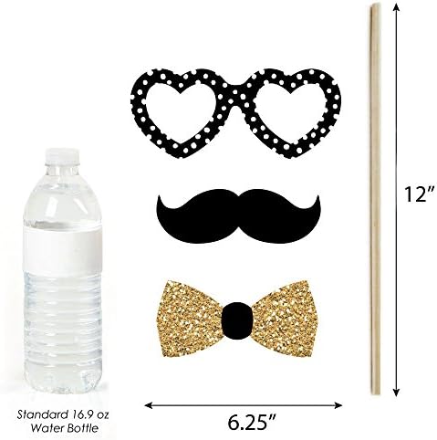 Prom Photo Booth Prop Kit, DIY Cardstock Props - 20pc