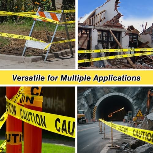 SWRT 1 Roll Premium Yellow Caution Tape, 3 Inch x 330FT Halloween Decor