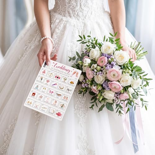 Hoolerry 30 Pcs Scavenger Hunt Cards for Kids Activities,Wedding