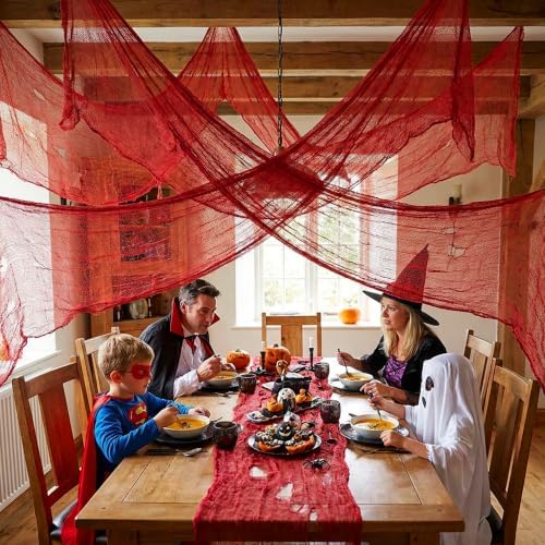 Tlswshsy 500'' x 39''Large Halloween Creepy Cloth, Spooky Gauze Decoration