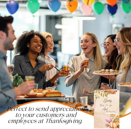 Motiskyy 50 Pcs Thanksgiving Cards Bulk for Employees & Customers
