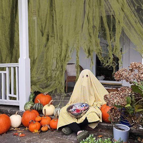 600'' x 36'' Large Halloween Creepy Cloth Decoration, Spooky Gauze Fabric