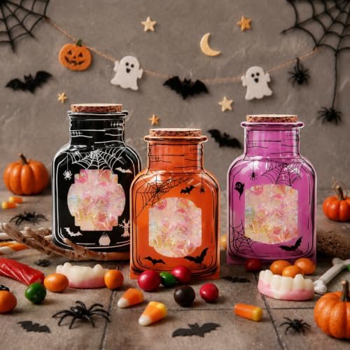 36 Pack Halloween Treat Bags Witch Paper Bottle Candy Box with Clear Bags
