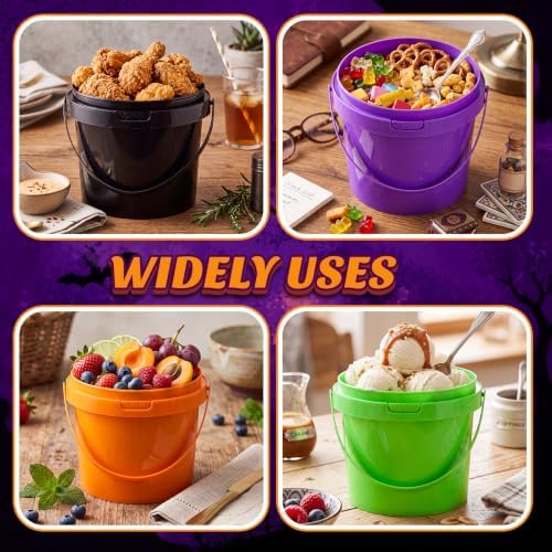 Funnymoom 20 Pack 48 oz Halloween Trick or Treat Candy Buckets for Parties