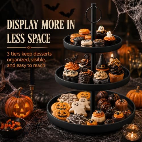 3 Tier Cupcake Stand, 2 Pack Halloween Cupcake Stand for 50 Cupcakes