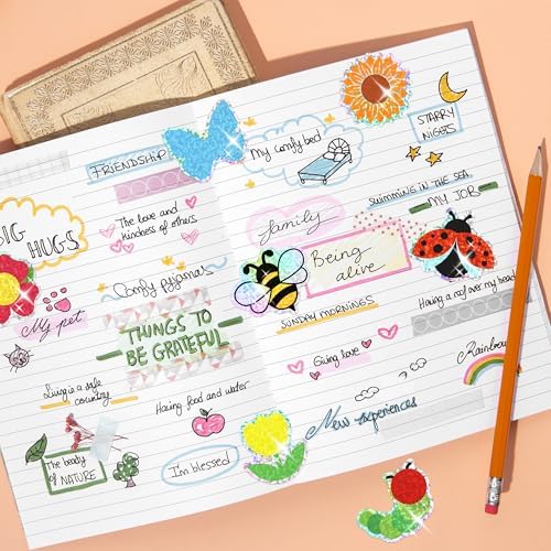 500Pcs Spring Stickers Roll Holographic Laser Flower Butterfly Bee Waterproof Self-Adhesive Decals Summer Garden Seasonal DIY Crafts Teacher Rewards Gifts for Water Bottles Scrapbooking Decoration