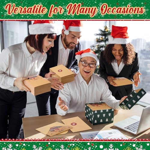Crtiin 240 Set 2026 Christmas Cards Rustic Kraft Xmas Greeting Cards Bulk