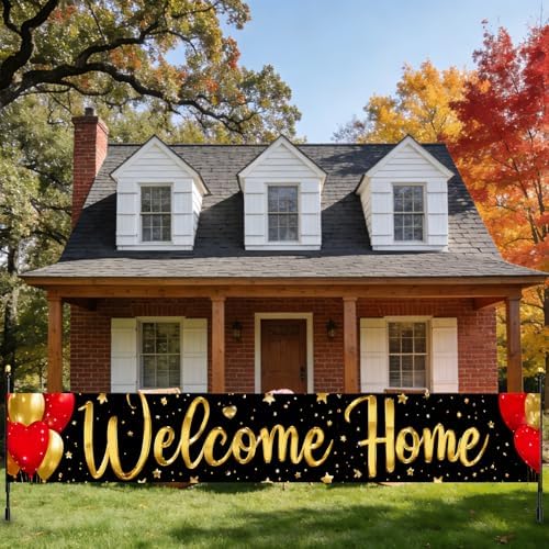 Nuxovilar Welcome Home Banner 118.1x19.6 Inches Polyester