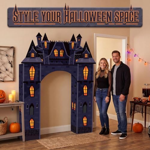 Pajean Halloween Castle Archway 68x52 Inch Haunted House Cardstock Doorway
