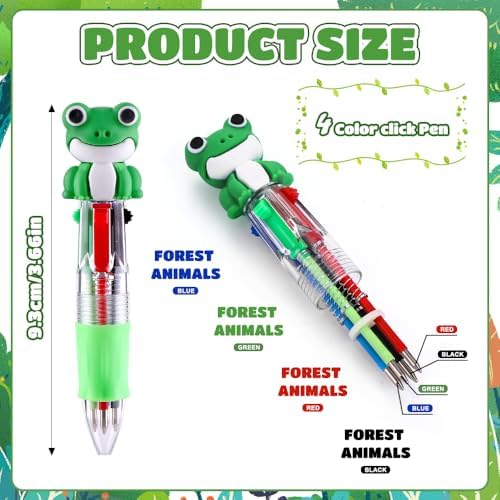 36PCS Mini Animal Pens Multicolor 4-in-1 Bulk Cute Pens for Party Favors