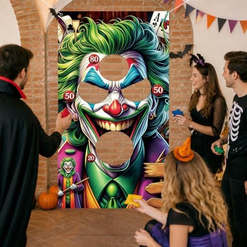 6Pcs Halloween Clown Bean Bag Toss Game Set
