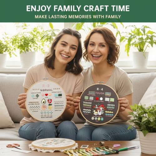 CYANFOUR Embroidery Kit for Beginners with Step-By-Step Guidance & Videos