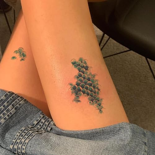 Mermaid Scale Temporary Tattoos for Kids Mermaid Face Tattoos
