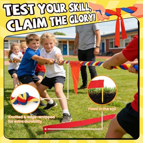 ropoda Field Day Games, Outdoor Carnival Games Potato Sack Race Bags for Adults and Kids, Bean Bags, Soft Plastic Cones,Ring Toss Set,Egg and Spoon Race, Outdoor Games Easter