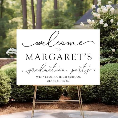 Personalized Graduation Party Welcome Sign 2026, Class of 2026 Welcome Sign, Grad Welcome Sign, Modern Minimalist Graduation Welcome, 2026 Graduation Party Welcome Sign