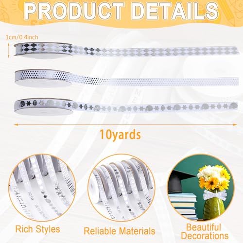 DECYOOL Homecoming Mum Ribbons, 3/8" Width 60 Yards Cheer Ribbon for Mums